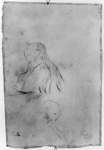 Young Girl Writing by Berthe Morisot